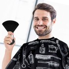 Hair Salon Cape Hairdressing Apron For Dyeing With A Neck Duster Brush Household