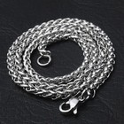 316l Stainless Steel Rope Chain Necklace Men Silver Black Gold 3 4 5 6 8mm