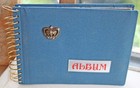 Vntg Photo Album Scrapbook Unused Ring Bound Heavy Pages Rice Paper