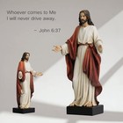 12 Inch Jesus Statue With Open Arms  Hand Painted Jesus Christ Figurine In Re   