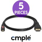 5 Pack 3 Ft Micro Hdmi Cable Male Type D Hdmi Cord 4k 1080p  Hdtv Gopro Camera