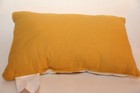 New Disney Fall Throw Pillow Mickey Minnie Mouse Embroidered Yellow 17 w X 11  T