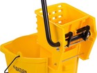 Commercial Mop Bucket With Side Press Wringer  26 Quart Capacity  Yellow