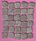 718 Delhi Sultan Mubarak Shah 1 2 Tangi  30 Pices Silver Coins