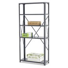 Safco Commercial Steel Shelving Unit Five-shelf 36w X 12d X 75h Dark Gray 6265