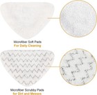 4 Pack Replacement Pads For Bissell Poweredge And Powerforce Lift-off Steam Mop