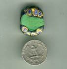 African Trade Beads Vintage Antique Venetian Old Glass Millefiori Tabular Bead