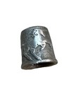 Vintage Pewter Unicorn Thimble Mythical Fantasy Horse Sewing Collectible