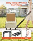 Vevor Folding Hand Truck 500 Lbs Platform Cart Dolly Trolley Cart For Moving