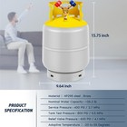 30lbs Refrigerant Recovery Tank Ac Recovery Can W free Adjustment Flexible Brass