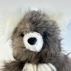 Real Fur Brown Teddy Bear Plush Brown Lovey Furry Fuzzy Soft Soothing Doll