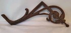  Antique Architectal Salvage Cast Metal Pediment Scroll   Leaf Motif 