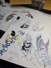Traditional Vintage 30  Sheets Tattoo Flash Sets   Bw Color Joseph Hamilton