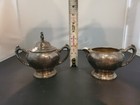Vintage Oneida Silver Plated Creamer   Lidded Sugar Bowl Set  Made In Usa