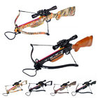 150 Lb Black   Wood   Camo Hunting Crossbow Bow  4x20 Scope  7 Arrows 180 80 50