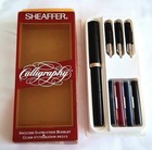 Vintage Sheaffer Calligraphy Set Fountain Pen 3 Nibs New Damaged Box 