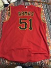 Tony Armas Pittsburgh Pirates 2007 Game Used Jersey Rare Red Half Sleeve