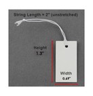 100 Plain White Blank Price Tags Paper 1-3 8  L With Elastic String    Inventory