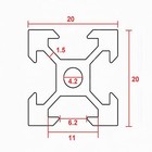 10pcs 2020 Aluminum Extrusion Profile V Slot Linear Rail Eu Standard 150-2000mm
