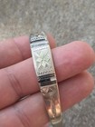 Tuareg Silver Engraved Cuff Bracelet Ball Terminals Geometric Niger Africa Vg
