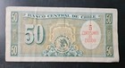 Chile Central Bank Banknote Currency Money Bill 50 Pesos