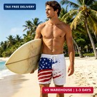 Mens Swim Trunks 2 In 1 Swimming Board Shorts With Pockets Quick Dry Bathing Sui