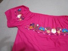 Puebla Mexican Hippie Peasant Embroidered Blouse Top Floral Flowers Y2k 90s