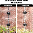 Black Lotus Rust Resistant Iron Rain Chain Diverter For Gutters Downspouts