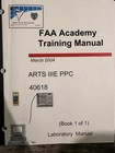 Rare Faa Academy Arts Iiie Ppc Training Manual Lot Course 40618 2004 