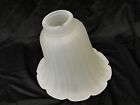 Vtg Art Deco Nouveau Glass Lamp Shade Tulip Frosted Pendant Sconce 2 1 4  X5 1 2