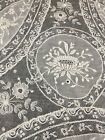 Antique French Tambour Lace Table Runner Cotton Fabric Trim  q