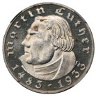1933-a Germany Silver 2 Marks Martin Luther Km-79 Ngc Proof-63 Cameo