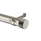 1 5 In  Cap 66 In  - 115 In  Single Curtain Rod Set In Satin Nickel
