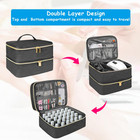 Boczif 2 Layer Nail Polish Organizer For 30 Bottles  black 