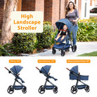 2-in-1 Convertible Baby Stroller With Bassinet Mode - Foldable Infant Pushchair