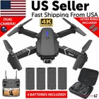 2025 Drone With 4k Hd Dual Camera Wifi Fpv Foldable Quadcopter  4 Battery Rc