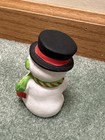 Vintage Hand Painted Ceramic Garden Gnome Elves Snowman Christmas Vguc Cute 