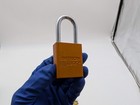 2x American Lock Lockout Padlocks 1 5  Shackle 1 5  Body Orange Keyed Alike