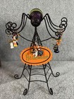 Pier 1 Imports Haunted Halloween Party Wine Charm Set Black Glitter Spider Decor