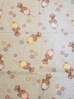 Vintage Precious Moments Fabric Blue Teddy Bears  Balloons  Stars  1 5 Yards 