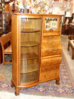 American Antique Tiger Oak  Secretary Desk   Bookcase