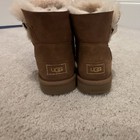 Ugg Mini Bailey Button Bling Brown Suede Winter Boots Women Us 8 Sn 1016554