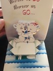 Vtg Rust Craft Anniversary Greeting Card Popup Humor Husband Polar Bears Ice 50s