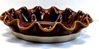 Emile Henry Pie Dish France Brown White Base 10  High Resistance