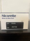 Nicorette Stop Smoking Aid Gum  2mg Nicotine 100pc  White Ice Mint Flavor  03 27
