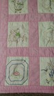 Vintage Hand Stitched Embroidered Baby Quilt  30 X 41 Storybook Animals Floral
