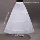 3 Hoop White Crinoline Skirt Long For A Line Bridal Dress Gown Slip Petticoat