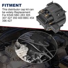 Hei Distributor Cap And Rotor Replacement For K549 Sbc 283 305 307 327 Black 