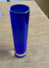 Vintage 8  Cobalt Blue Skinny Vase Great Condition