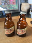 Vtg Rare Fisher Beer Mini Bottle Salt   Pepper Shakers Salt Lake City Utah